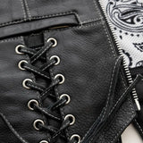 Love Lace Women's Motorcycle Leather Vest - First Manufacturing Company - Flyclothing LLC
