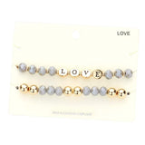 Love Message Faceted Beaded Stretch Bracelets - Madeline Love - Flyclothing LLC