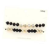 Love Message Faceted Beaded Stretch Bracelets - Madeline Love - Flyclothing LLC