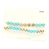 Love Message Faceted Beaded Stretch Bracelets - Madeline Love - Flyclothing LLC