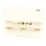 Love Message Faceted Beaded Stretch Bracelets - Madeline Love - Flyclothing LLC