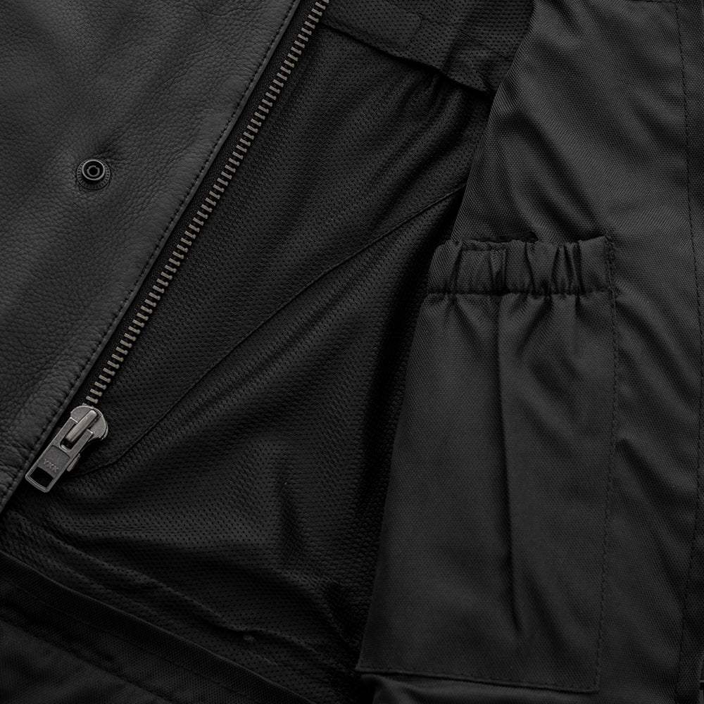Lowrider Men's Motorcycle Leather Vest - First Manufacturing Company - Flyclothing LLC