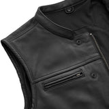 Lowrider Men's Motorcycle Leather Vest - First Manufacturing Company - Flyclothing LLC