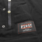 Lowrider Men's Motorcycle Leather/Twill Vest - First Manufacturing Company - Flyclothing LLC