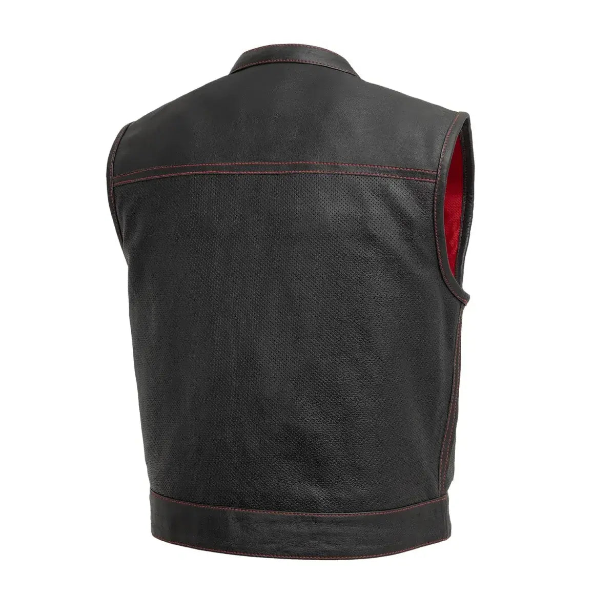 Lowrider Perforated Men's Leather Vest - First Manufacturing Company - Flyclothing LLC