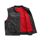 Lowrider Perforated Men's Leather Vest - First Manufacturing Company - Flyclothing LLC