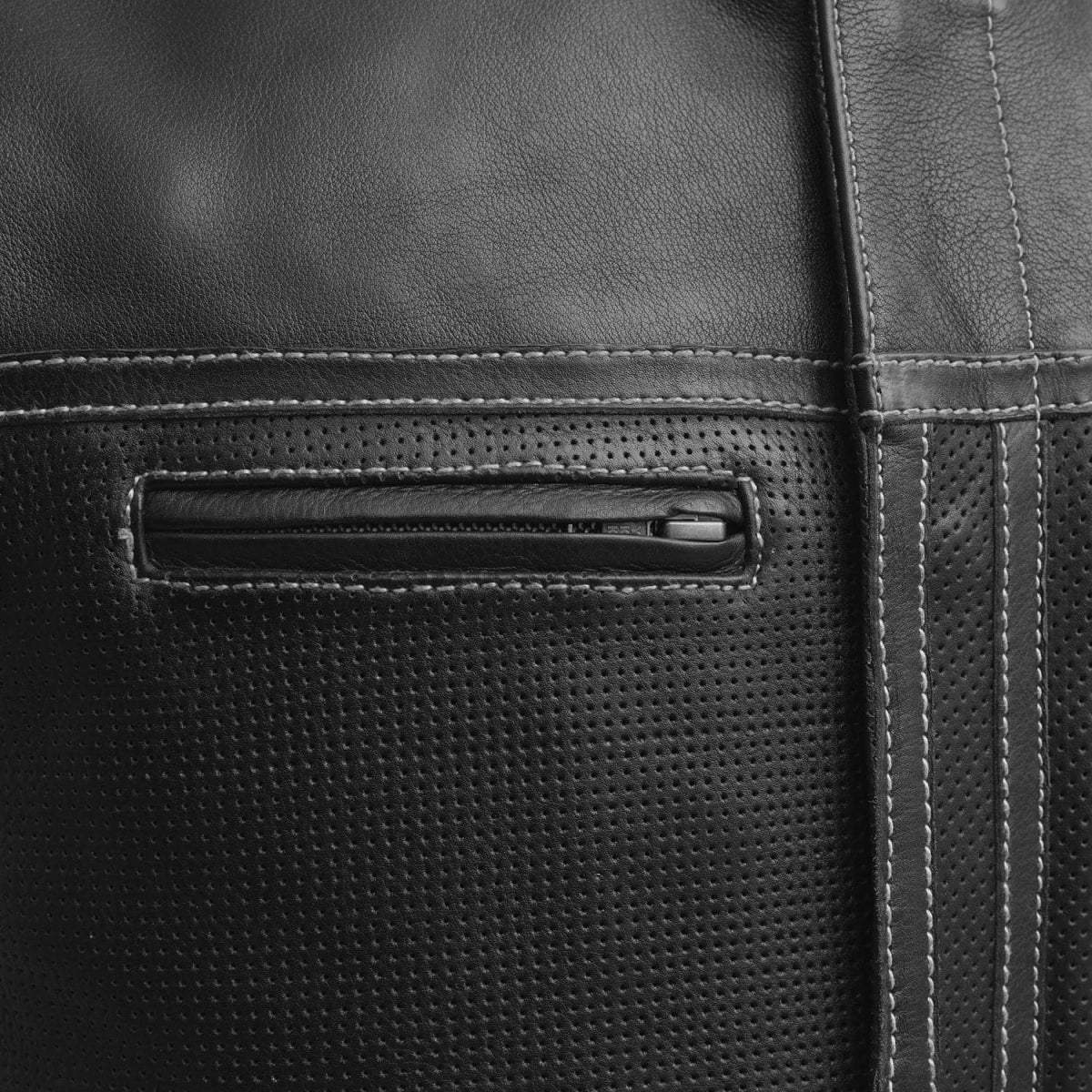 Lowrider Perforated Men's Leather Vest - First Manufacturing Company - Flyclothing LLC