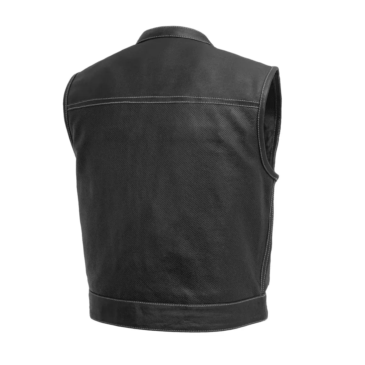 Lowrider Perforated Men's Leather Vest - First Manufacturing Company - Flyclothing LLC