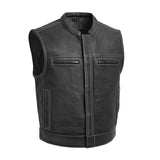 Lowrider Perforated Men's Leather Vest - First Manufacturing Company - Flyclothing LLC