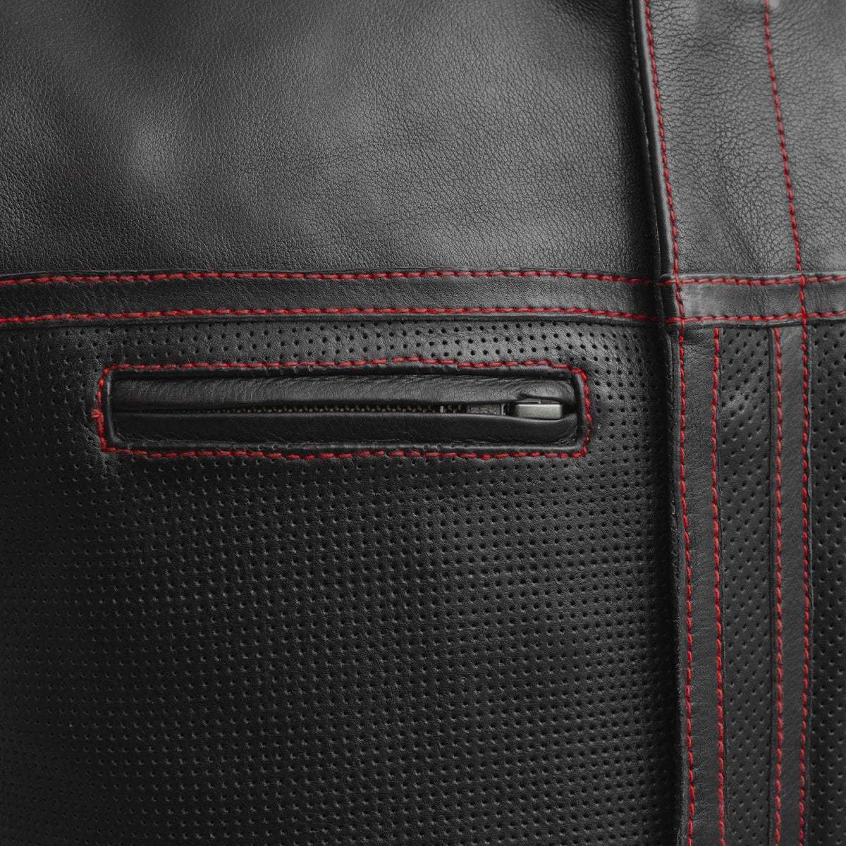 Lowrider Perforated Men's Leather Vest - First Manufacturing Company - Flyclothing LLC
