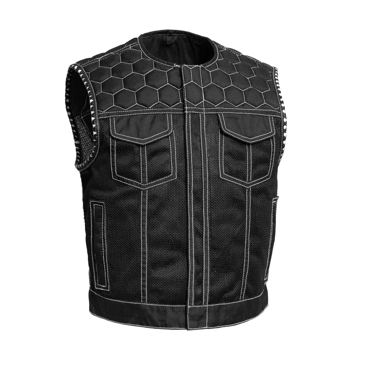 Lowside Hornet Moto Mesh Men's Club Style Vest - First Manufacturing Company - Flyclothing LLC