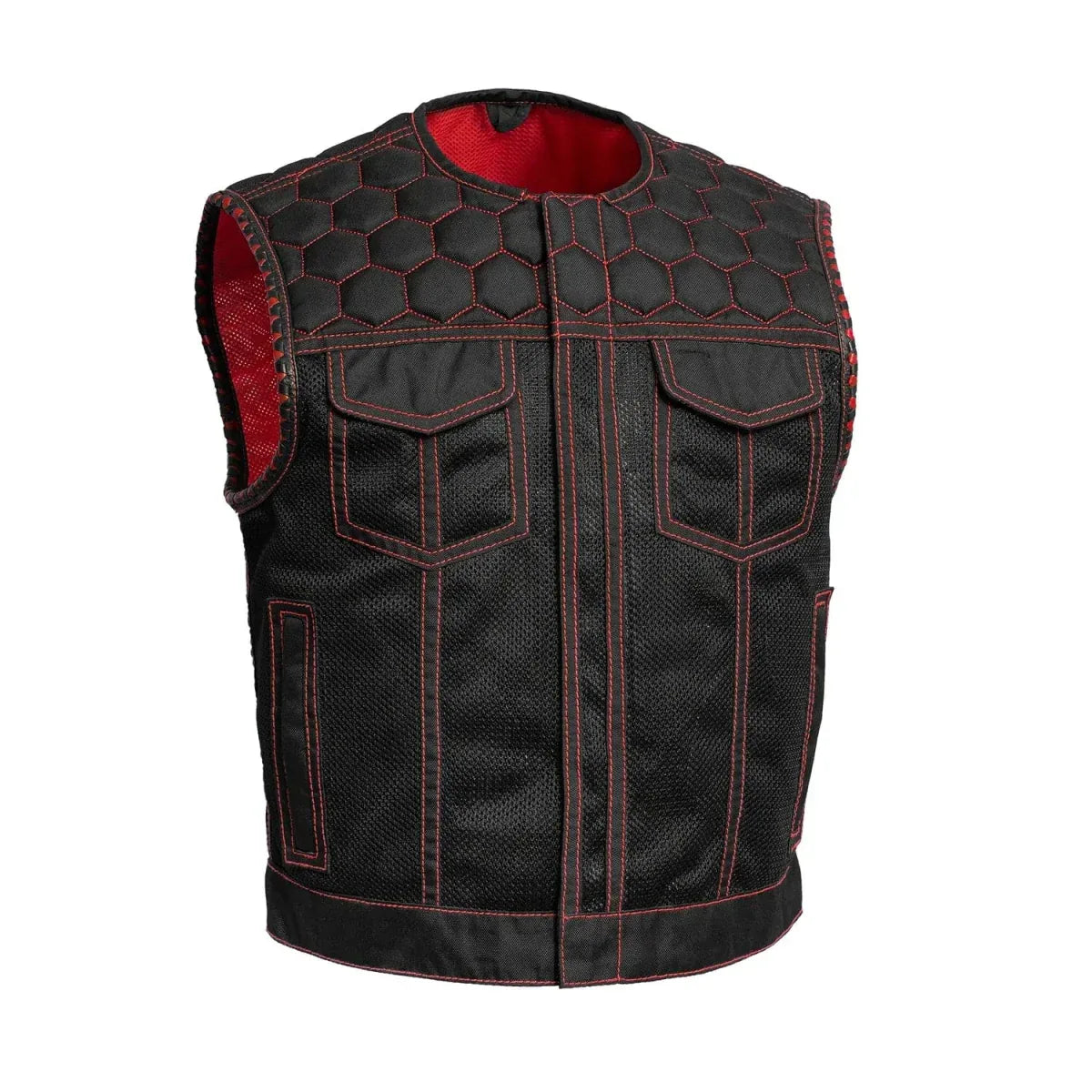 Lowside Hornet Moto Mesh Men's Club Style Vest - First Manufacturing Company - Flyclothing LLC