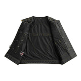Lowside Hornet Perforated Men's Club Style Leather Vest - First Manufacturing Company - Flyclothing LLC