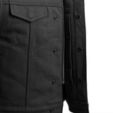 Lowside Black Men's Motorcycle Canvas Vest - First Manufacturing Company - Flyclothing LLC