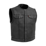 Lowside Men's Motorcycle Leather Vest - First Manufacturing Company - Flyclothing LLC