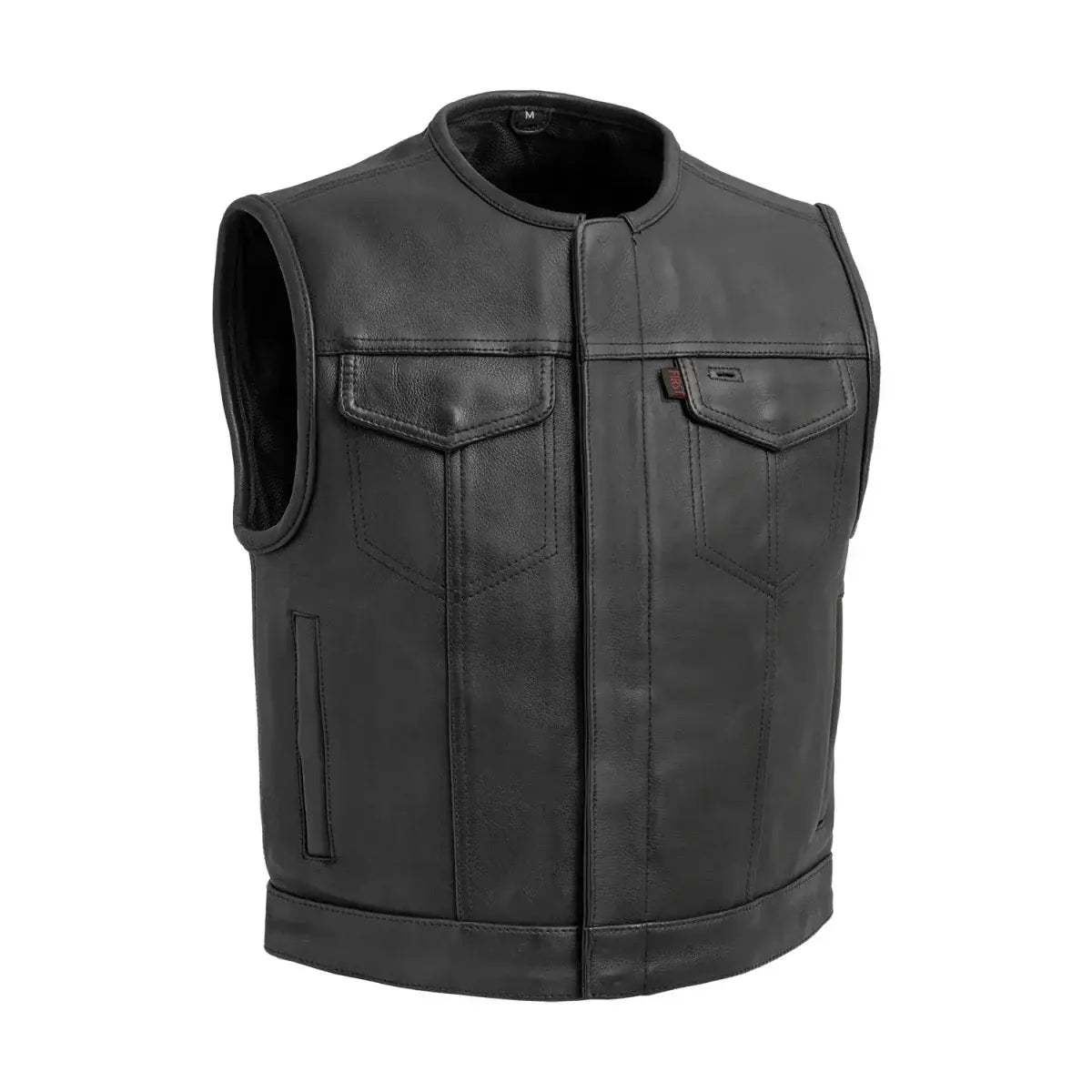 Lowside Men's Motorcycle Leather Vest - First Manufacturing Company - Flyclothing LLC