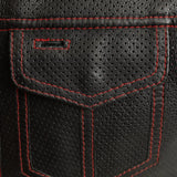 Lowside Men's Perforated Motorcycle Leather Vest - First Manufacturing Company - Flyclothing LLC