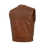 Lowside Men's Perforated Motorcycle Leather Vest - First Manufacturing Company - Flyclothing LLC