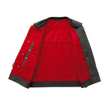 Lowside Men's Perforated Motorcycle Leather Vest - First Manufacturing Company - Flyclothing LLC