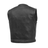 Lowside Men's Perforated Motorcycle Leather Vest - First Manufacturing Company - Flyclothing LLC