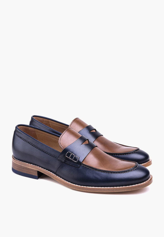 Lucca Loafer Navy-Beige