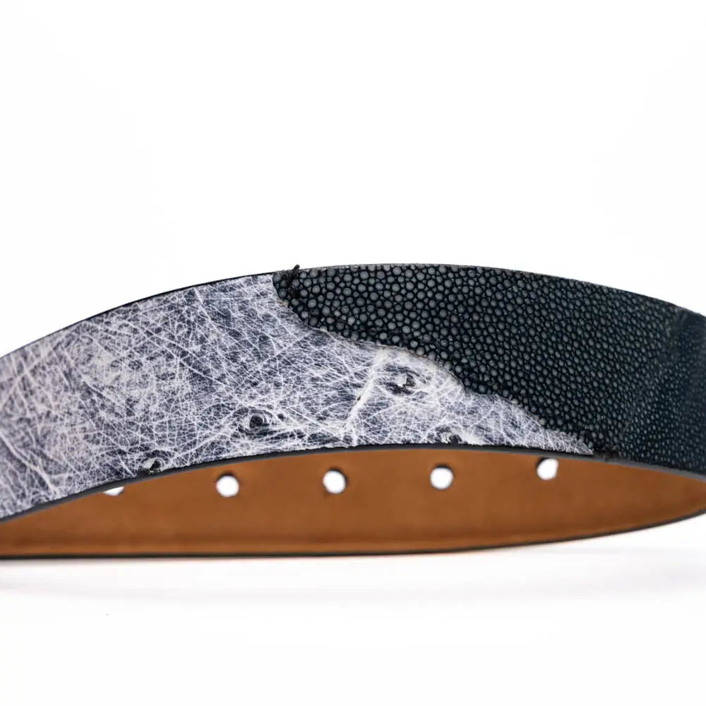 Lucca Belt Newspaper / Black - Marco Di Milano - Flyclothing LLC