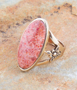 Lucent Orange Coral Golden Ring - Barse Jewelry - Flyclothing LLC