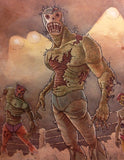 Black Market Art Company Lucha Zombie Print