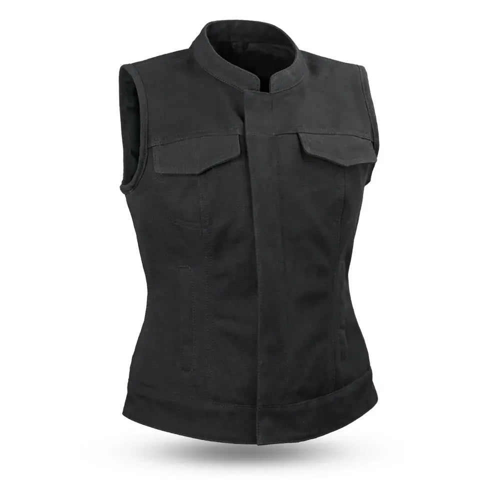 Ludlow Women's Motorcycle Canvas Vest - First Manufacturing Company - Flyclothing LLC