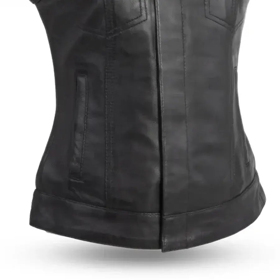 Ludlow Women's Motorcycle Leather Vest - First Manufacturing Company - Flyclothing LLC