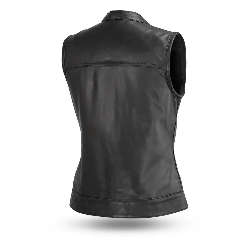 Ludlow Women's Motorcycle Leather Vest - First Manufacturing Company - Flyclothing LLC