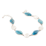 Luna Blue Apatite and Sterling Silver Line bracelet