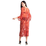 Lux Lace Tie Knot Closure Cover up Kimono Poncho - Madeline Love - Flyclothing LLC