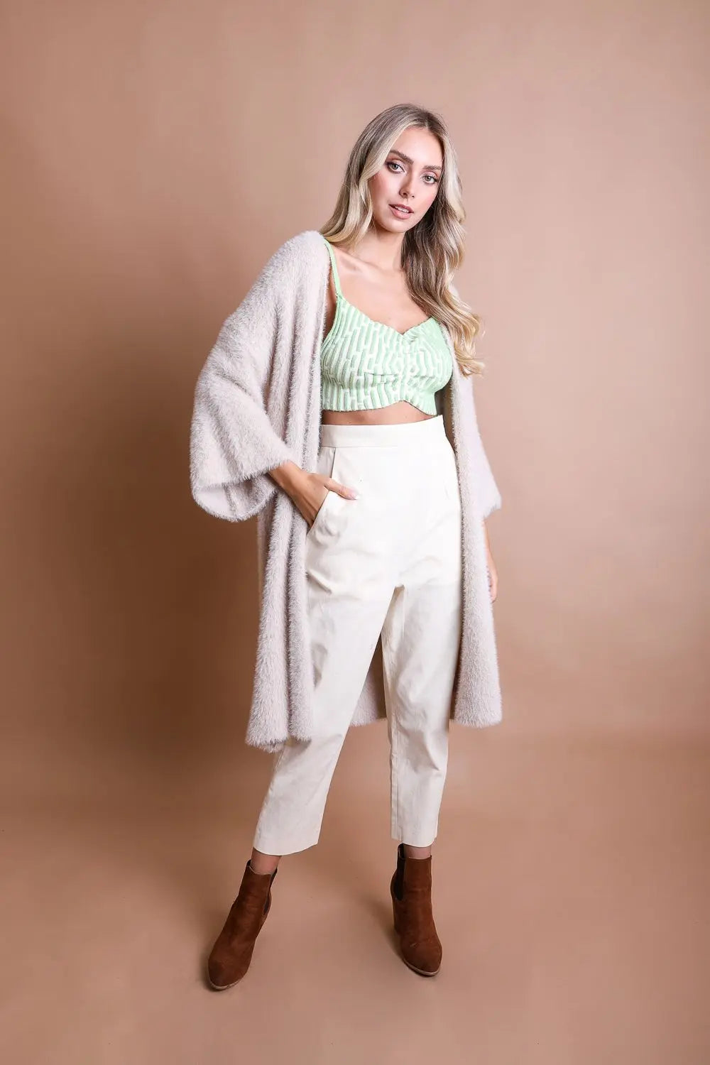 Luxe Mohair Knit Cardigan - Boho Clothing and Accessories - Flyclothing LLC