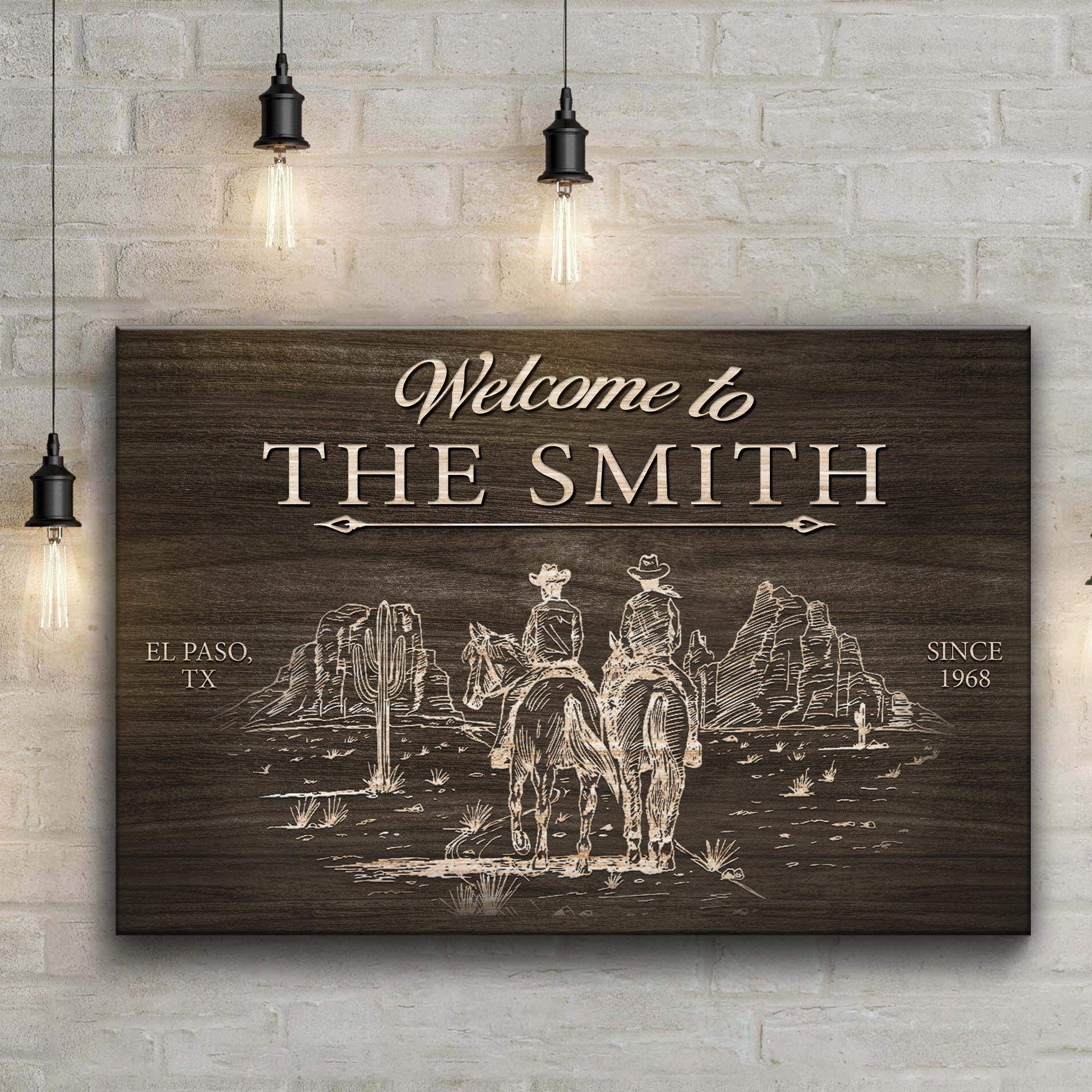 Cowboy Welcome Sign - Tailored Canvases - Flyclothing LLC