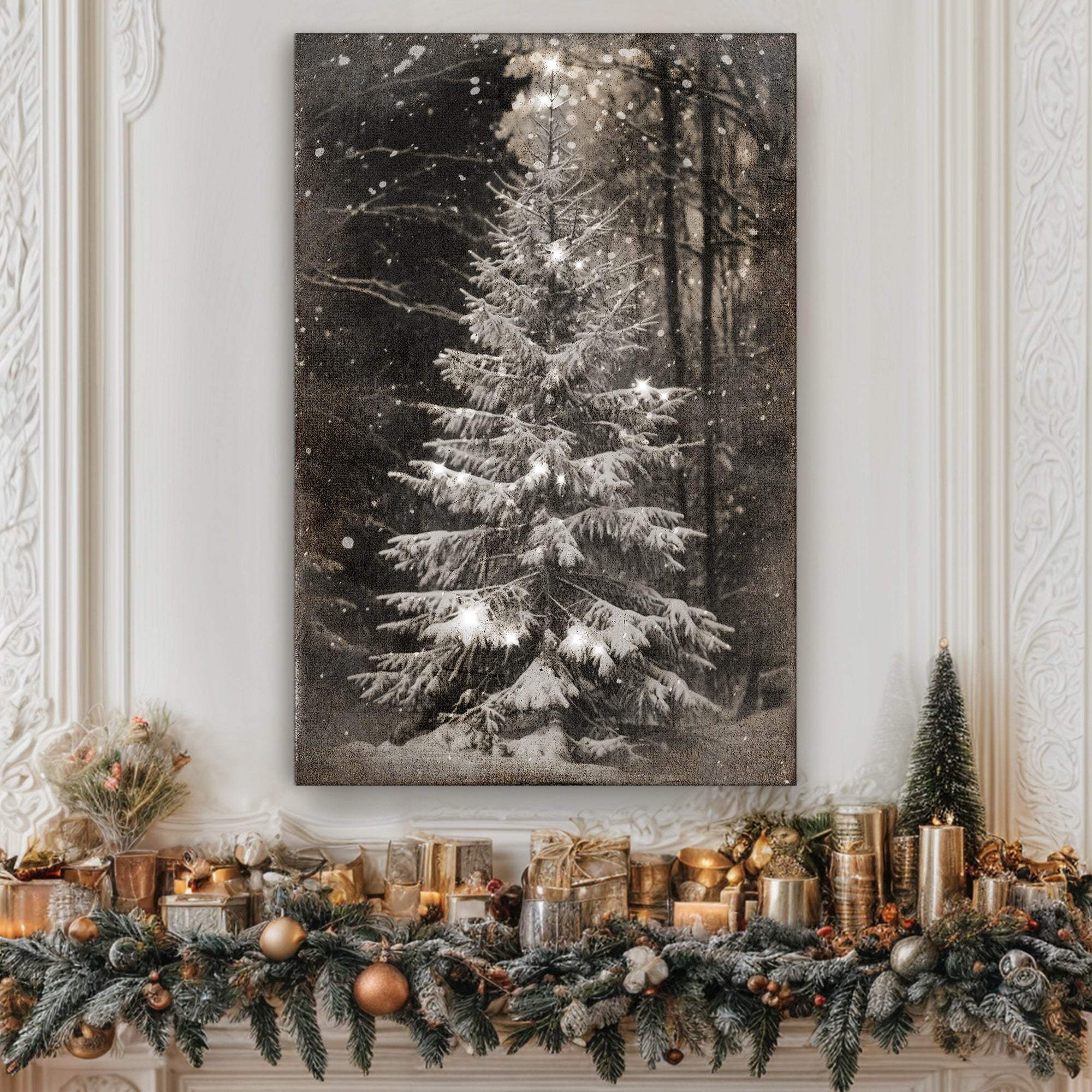 Vintage Christmas Tree Wall Art - Tailored Canvases - Flyclothing LLC