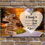 A Lot of Love Family Names Sign II - Tailored Canvases - Flyclothing LLC