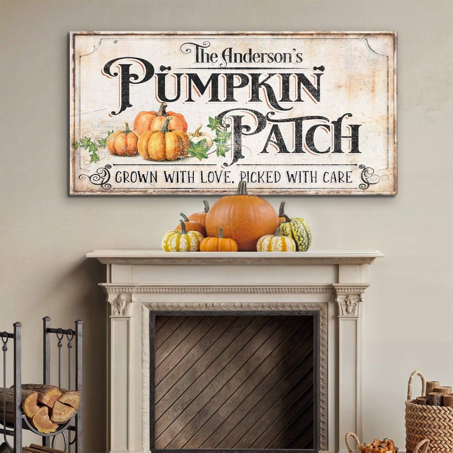 Personalized Pumpkin Patch Sign III - Tailored Canvases - Flyclothing LLC