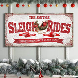 Sleigh Rides Christmas Sign IV - Tailored Canvases - Flyclothing LLC