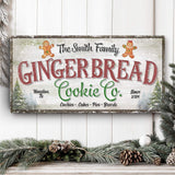 Family Gingerbread Bakery Christmas Sign III - Tailored Canvases - Flyclothing LLC