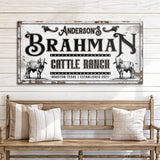 Personalized Brahman Cattle Sign - Tailored Canvases - Flyclothing LLC