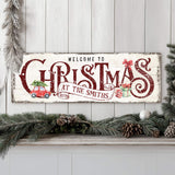 Family Welcome To Christmas Sign II - Tailored Canvases - Flyclothing LLC