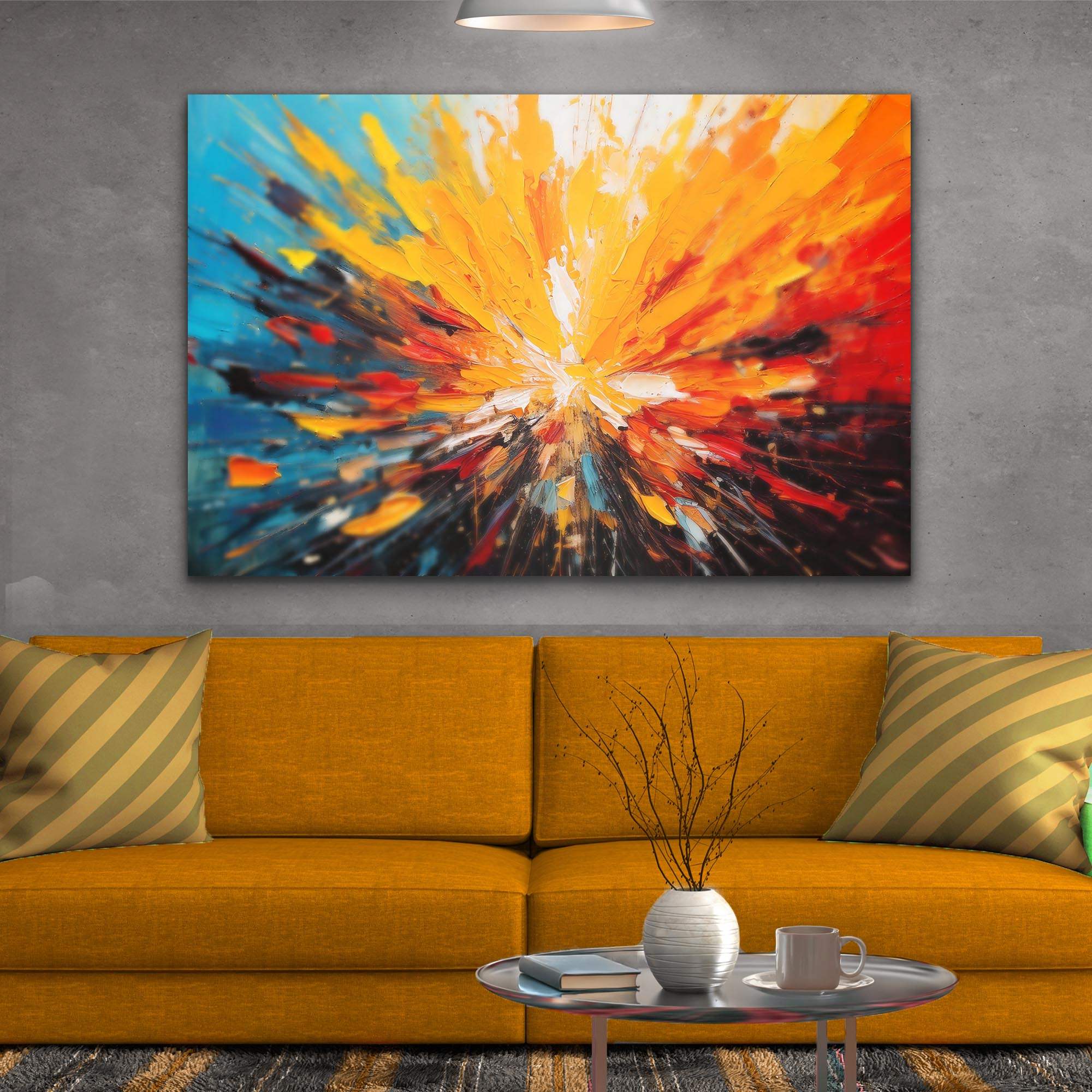 Modern Color Burst Wall Art - Tailored Canvases - Flyclothing LLC