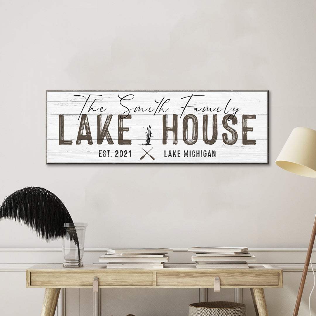 Classic Family Lake House Sign - Tailored Canvases - Flyclothing LLC
