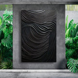 Modern Black Wave Wall Art - Tailored Canvases - Flyclothing LLC