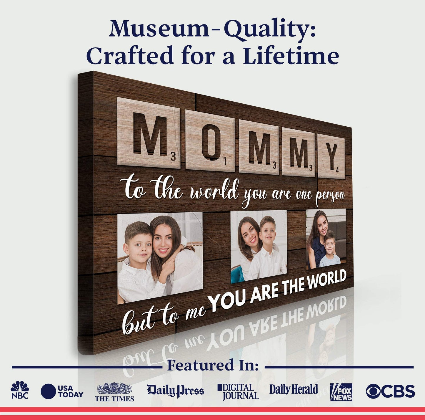 Mother's Day Sign To Me You Are The World - Tailored Canvases - Flyclothing LLC