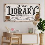 Shhh I'm Reading Library Sign - Tailored Canvases - Flyclothing LLC