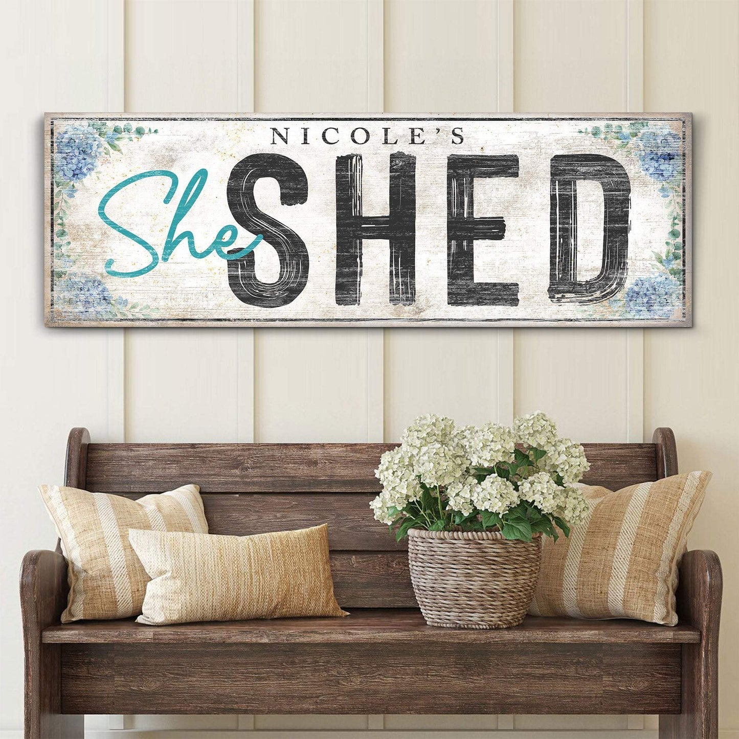 Personalized She Shed Sign XI - Tailored Canvases - Flyclothing LLC
