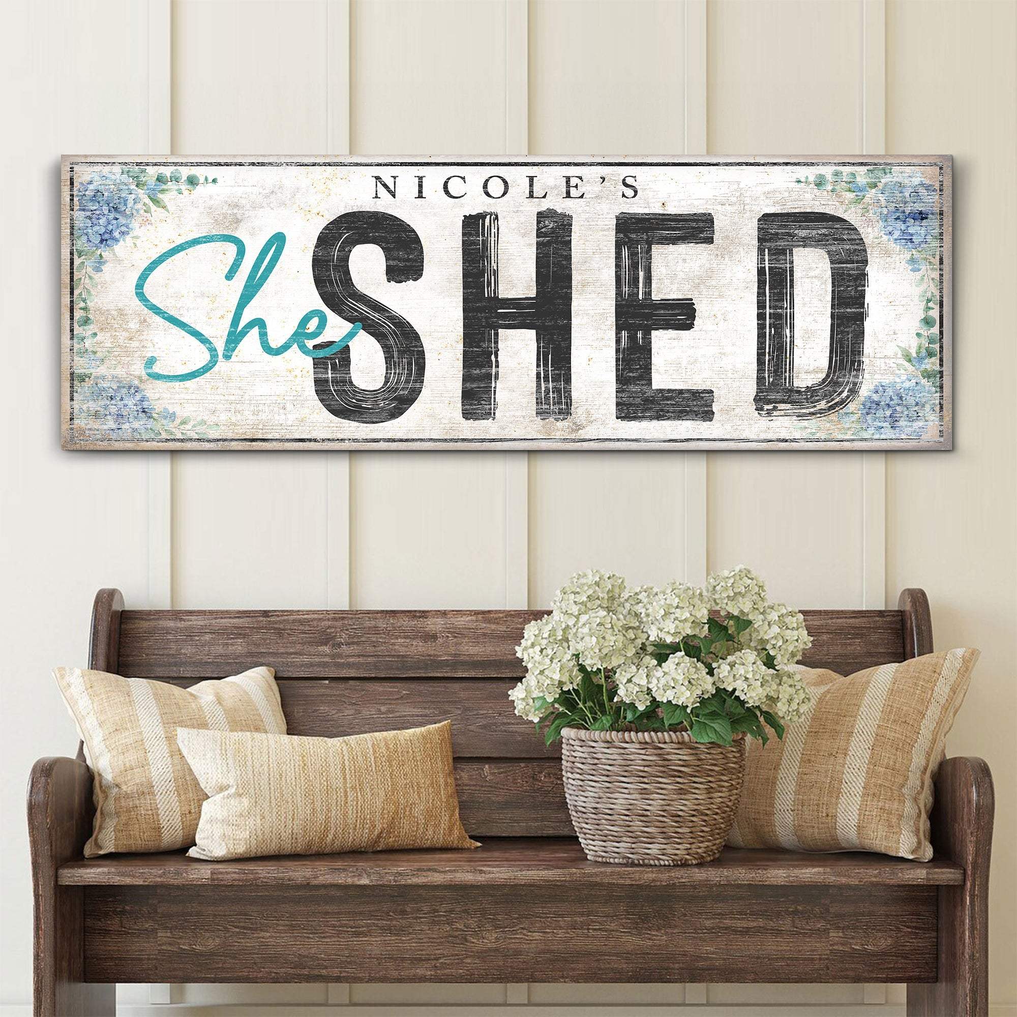 Personalized She Shed Sign XI - Tailored Canvases - Flyclothing LLC
