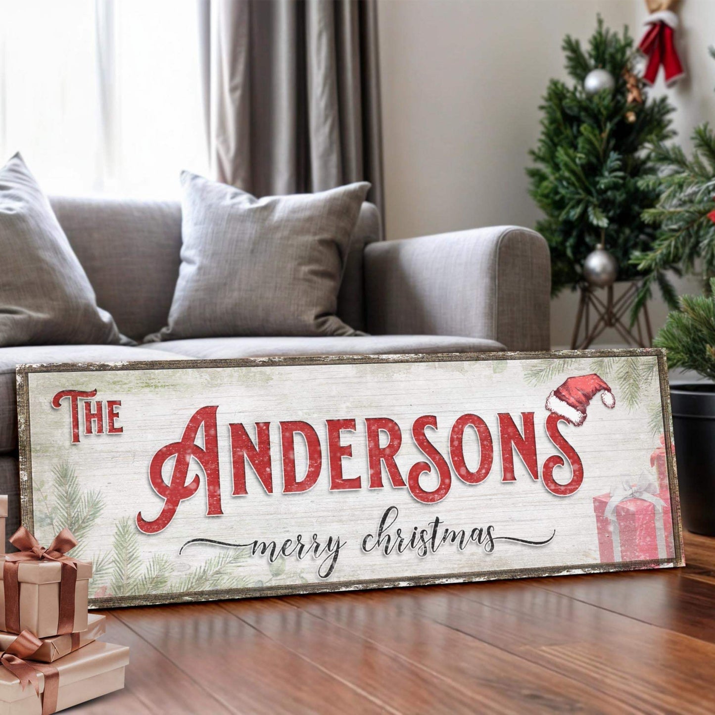 Christmas Family Name Sign V - Tailored Canvases - Flyclothing LLC